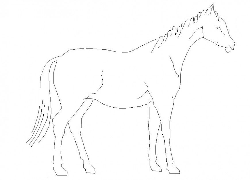 2d side view house drawing cad file