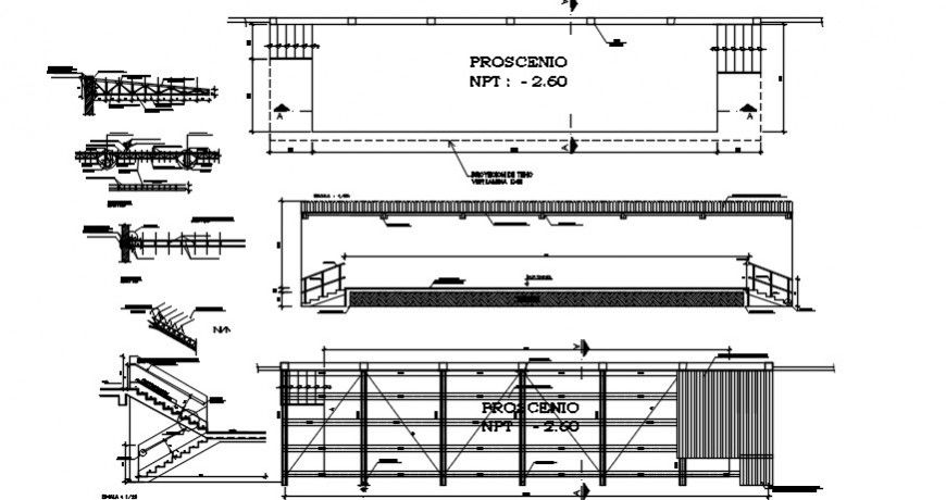 2d staircase detail dwg file