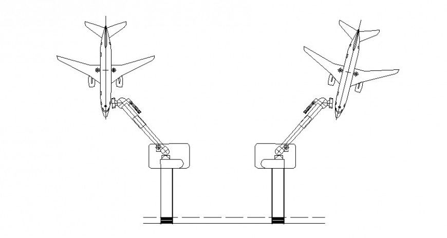 2d Towable Aircraft Passenger cad file
