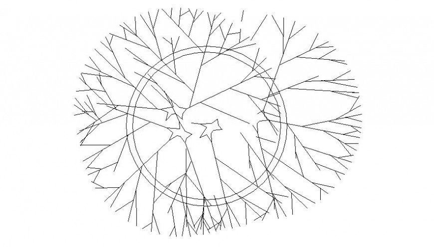 2D tree design cad block autocad file