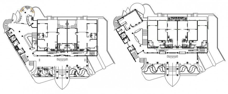 2d Typical apartment layout plan cad file