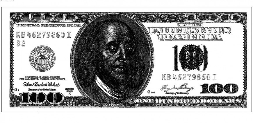 2d Usa one hundred dollar