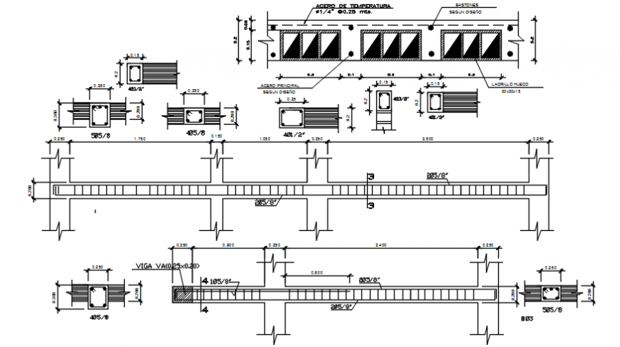 Construction RCC Blocks 2D CAD Drawing DWG File Format