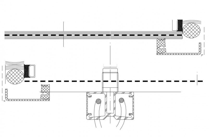 2d view detail of construction connections joints layout file in autocad format