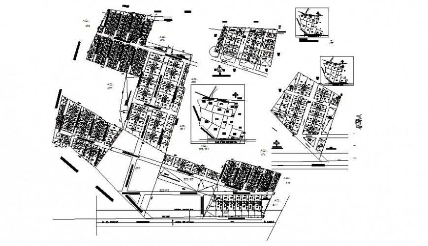2d view drawings details of area zonal division autocad file