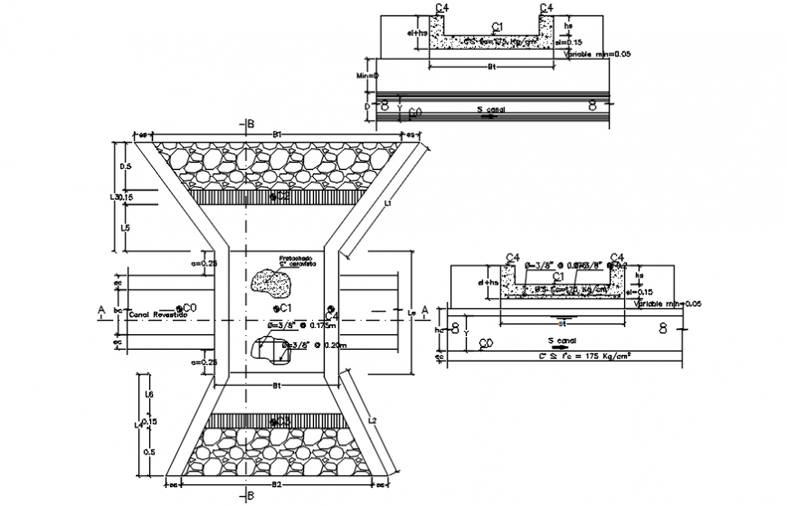 2d view drawings details of concrete masonry blocks dwg autocad file
