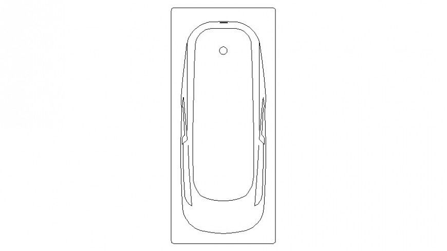 2d view drawings details of the sanitary bath-tub autcad file