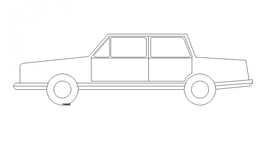 2d view drawings elevation of vehicle car blocks dwg autocad file