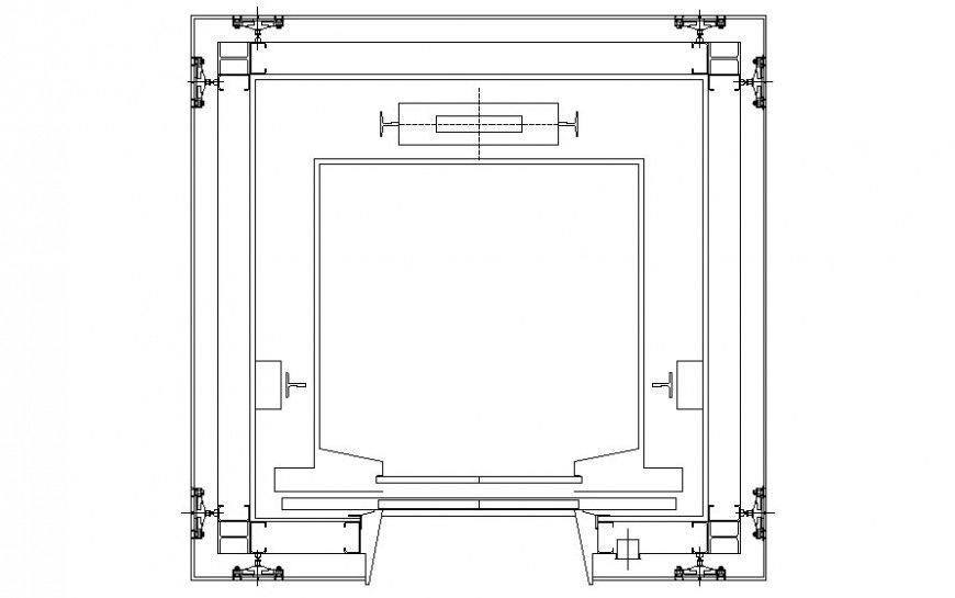 2d view drawings of construction structural blocks autocad file