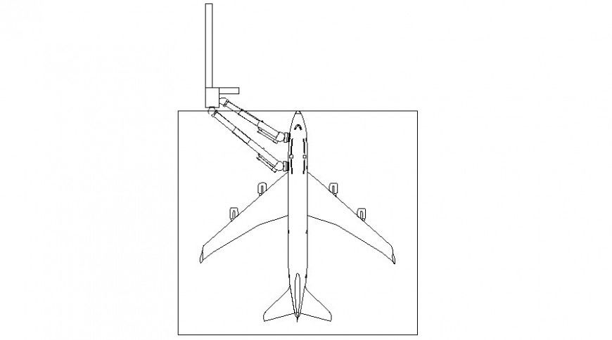 2D View Elevation Drawings of Airplane Vehicle Blocks AutoCAD File