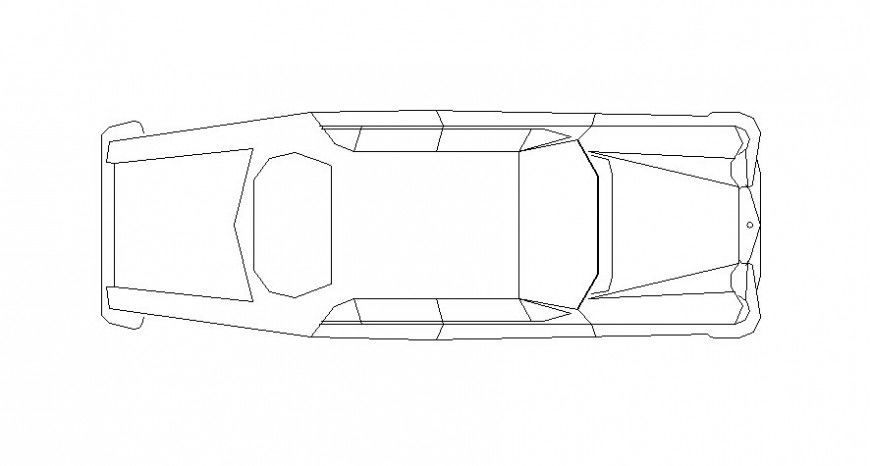2d view of car elevation drawing in autocad software