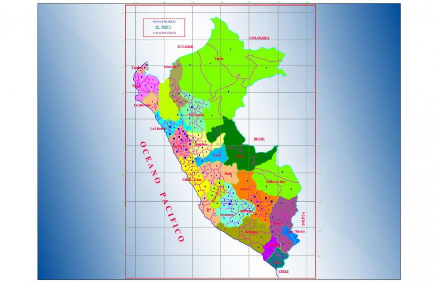 2d view of different country map layout file in autocad file