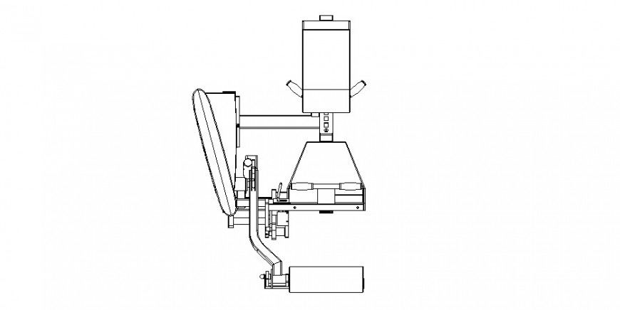 2d view of gyming equipment detail elevation layout file in dwg format