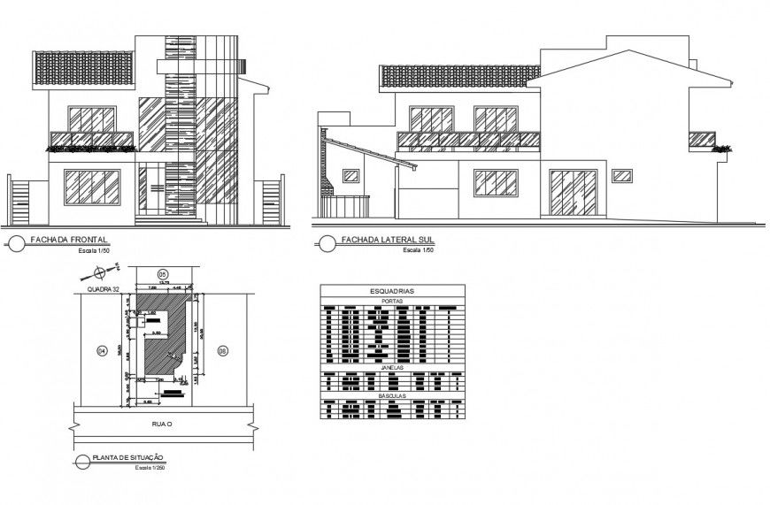 2d view of house elevation layout file in autocad format