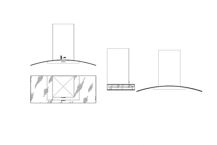 2d view of kitchen equipment blocks layout file in autocad format
