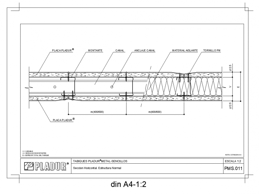 2d view of Metal structure layout autocad file