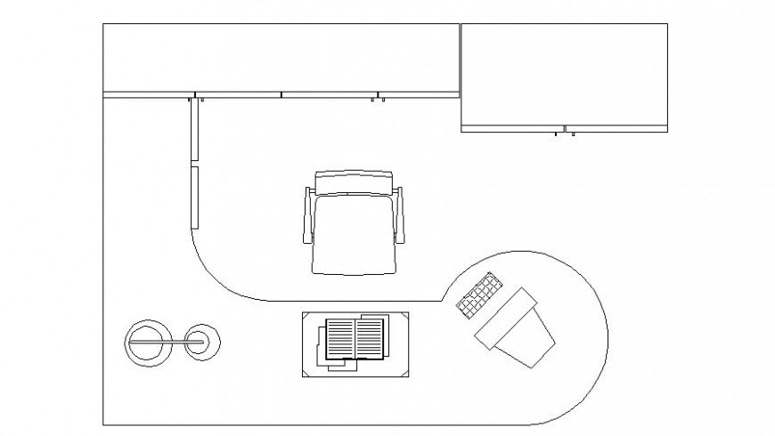 2d view of Office table CAD furniture blocks layout autocad file