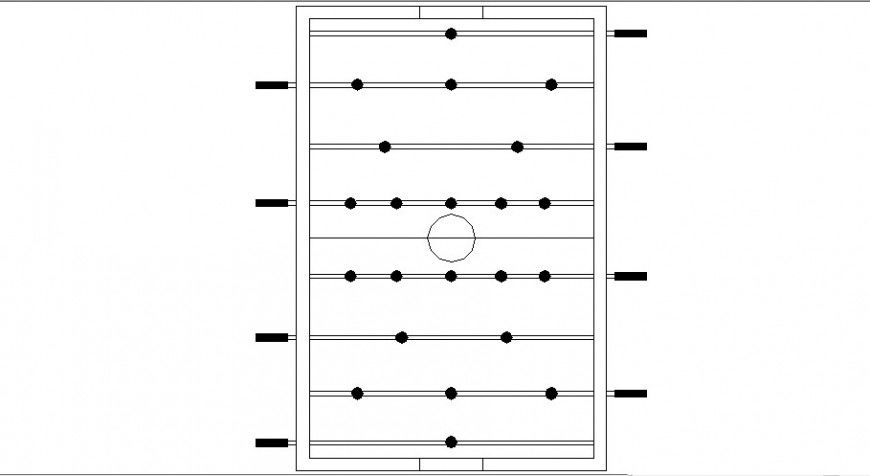 2d view of play equipment block layout file in dwg format