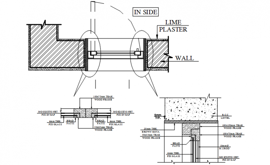 2d view of single door blocks plan and section autocad software file