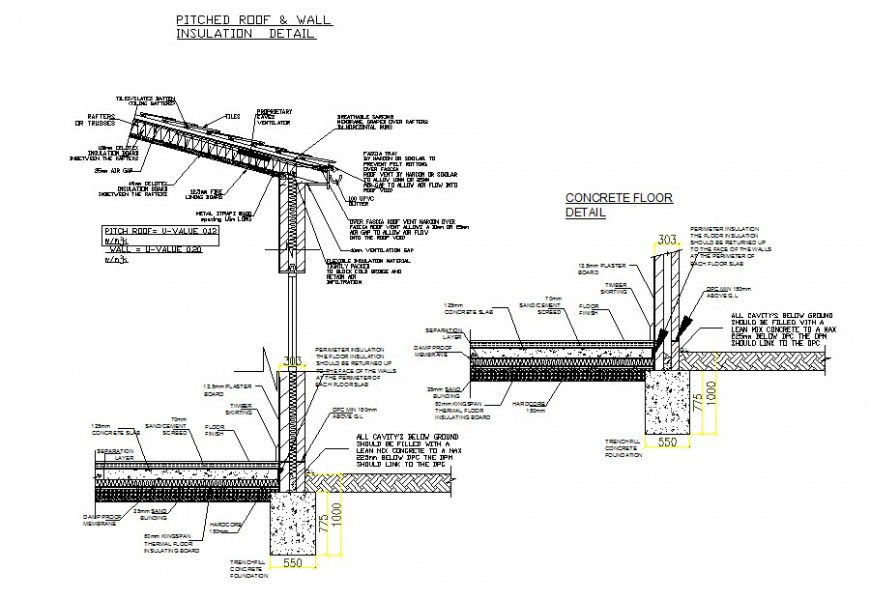 Detailed 2D Wall Section CAD Block Layout DWG File