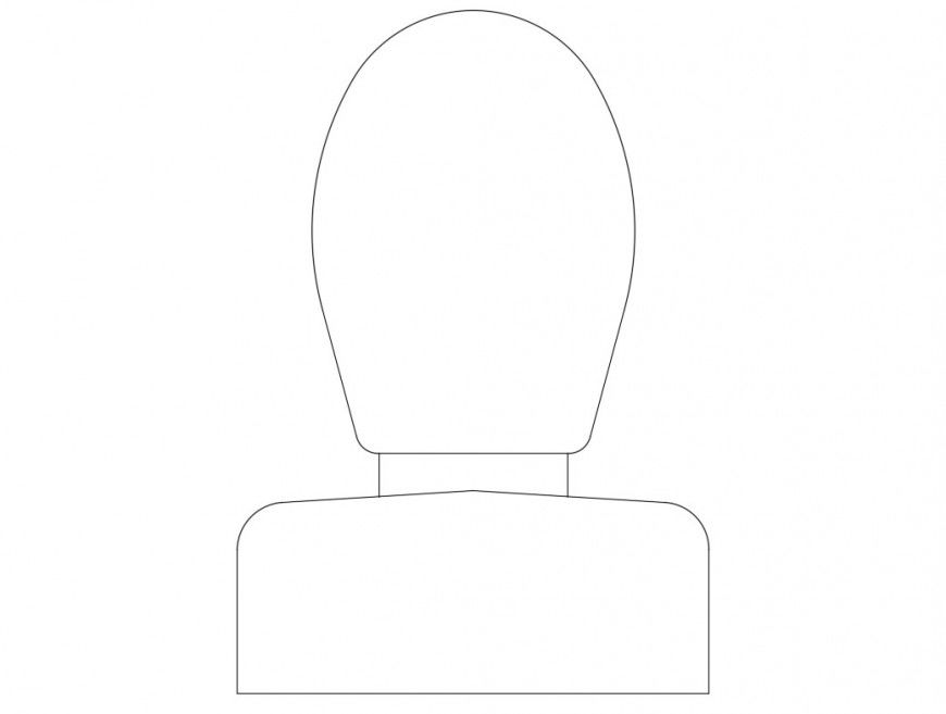 2d view of Water closet layout CAD sanitary block autocad file