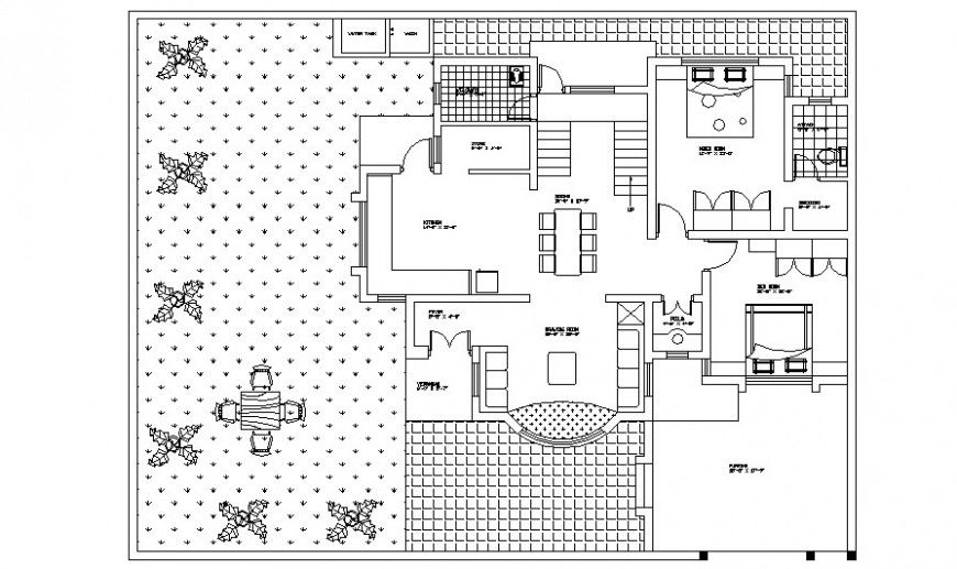 2d work plan drawings of housing apartment autocad software file