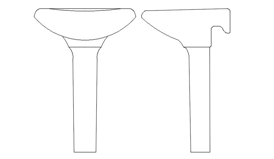 2d basin elevation cad blocks in AutoCAD, dwg file.