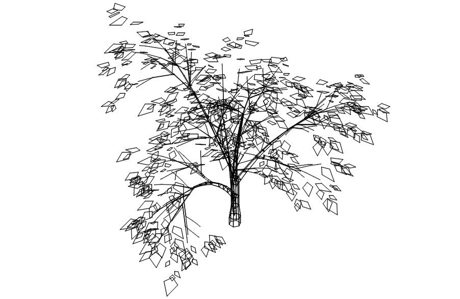 2d block of tree in AutoCAD, dwg file.