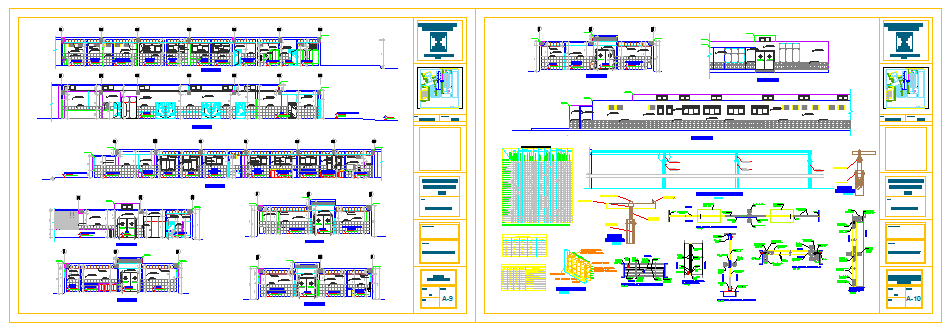 Section and detail drawing of Hospital design drawing