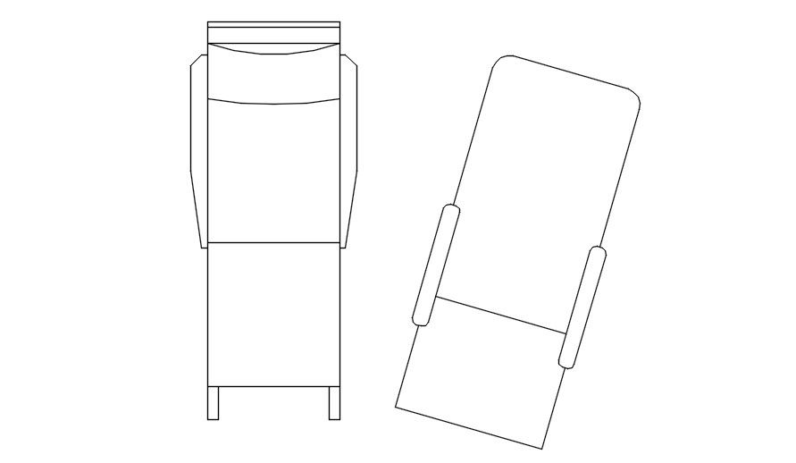2D Lounge Chair Layout Design in AutoCAD DWG Format