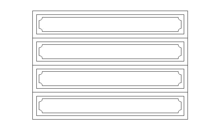 2d shutter door wooden frame design cad blocks in AutoCAD, dwg file.