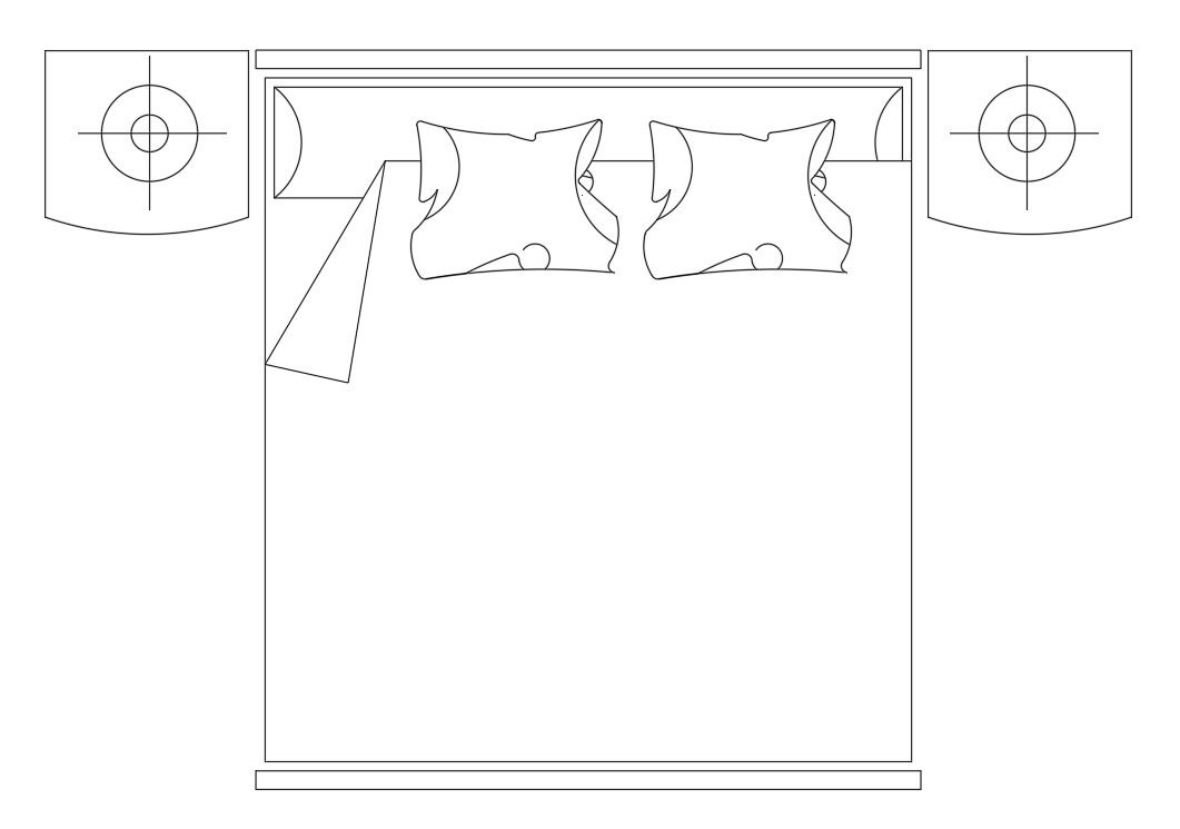 2D Simple Double CAD Blocks in AutoCAD DWG Drawing
