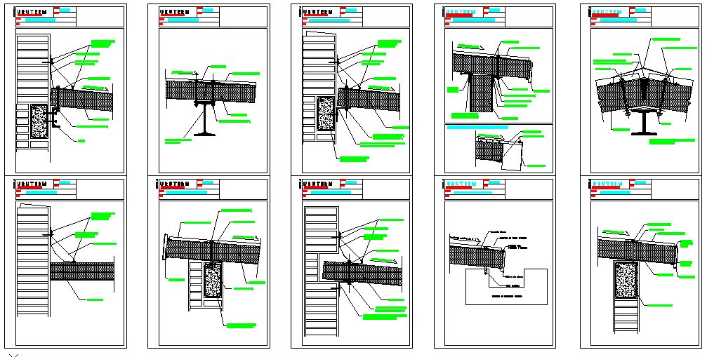 Roof Structure Design DWG with Detailed Views and Specifications