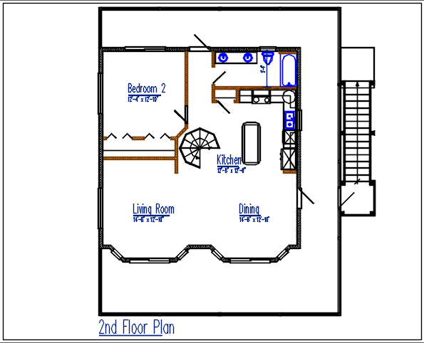 2nd floor plan detail dwg file