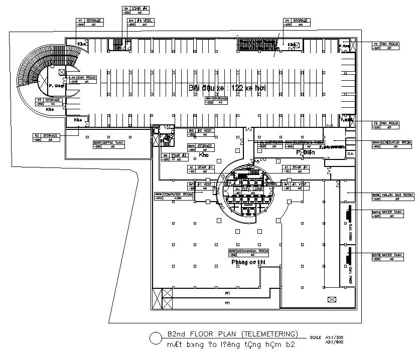 2nd floor plan of telemetering in AutoCAD 2D drawing, dwg file, CAD file