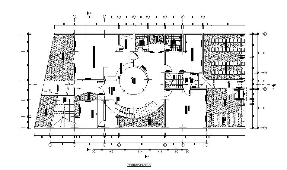 2x13m local institution is given in this drawing model. Download now.