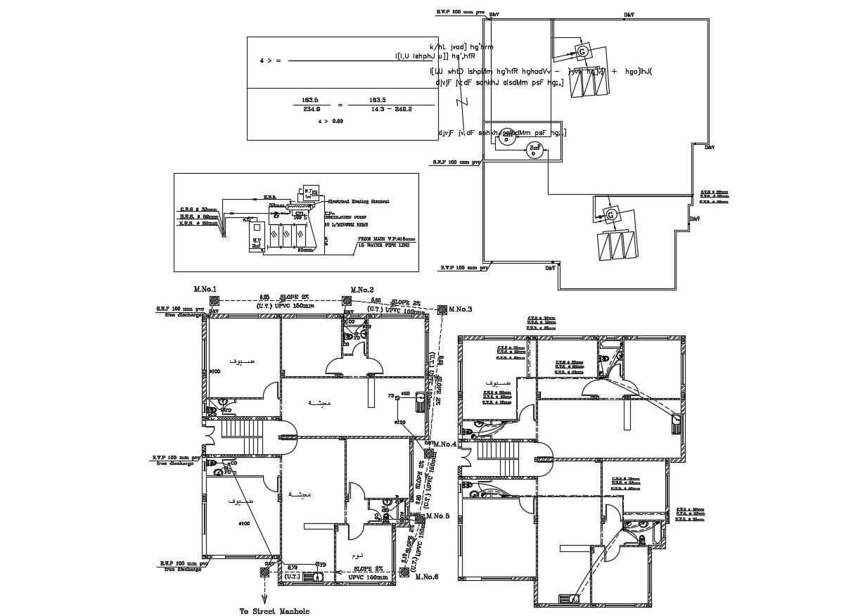 3 BHK Apartment Building Layout and Design Drawing Plan in CAD File