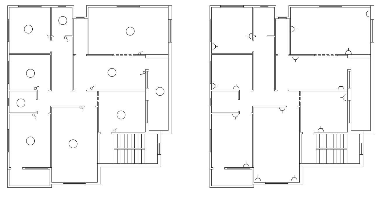 3 BHK House Electrical Layout Plan Design