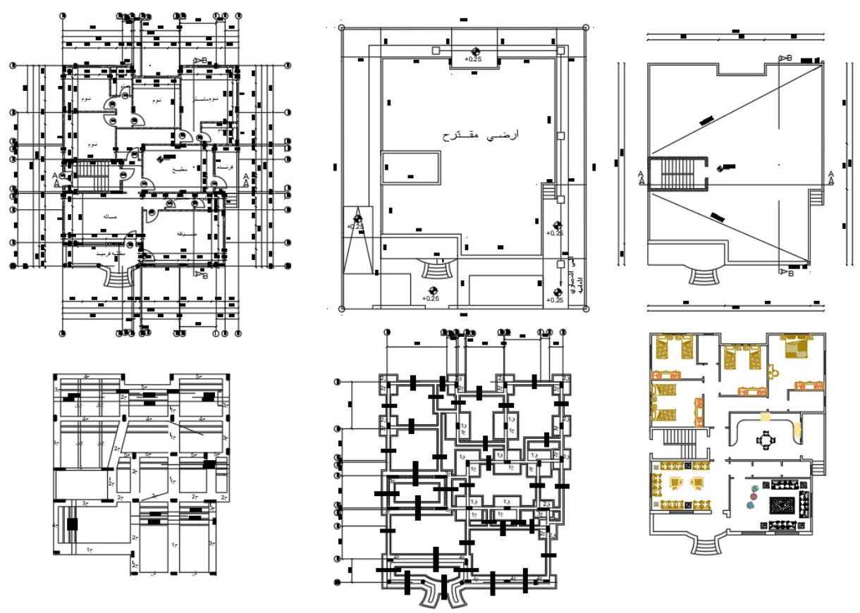 3 Bedroom House Construction Project AutoCAD Drawing