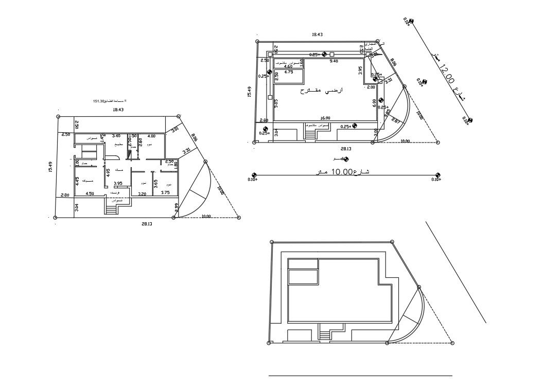 3 Bedroom House Floor And Site Plan AutoCAD Drawing