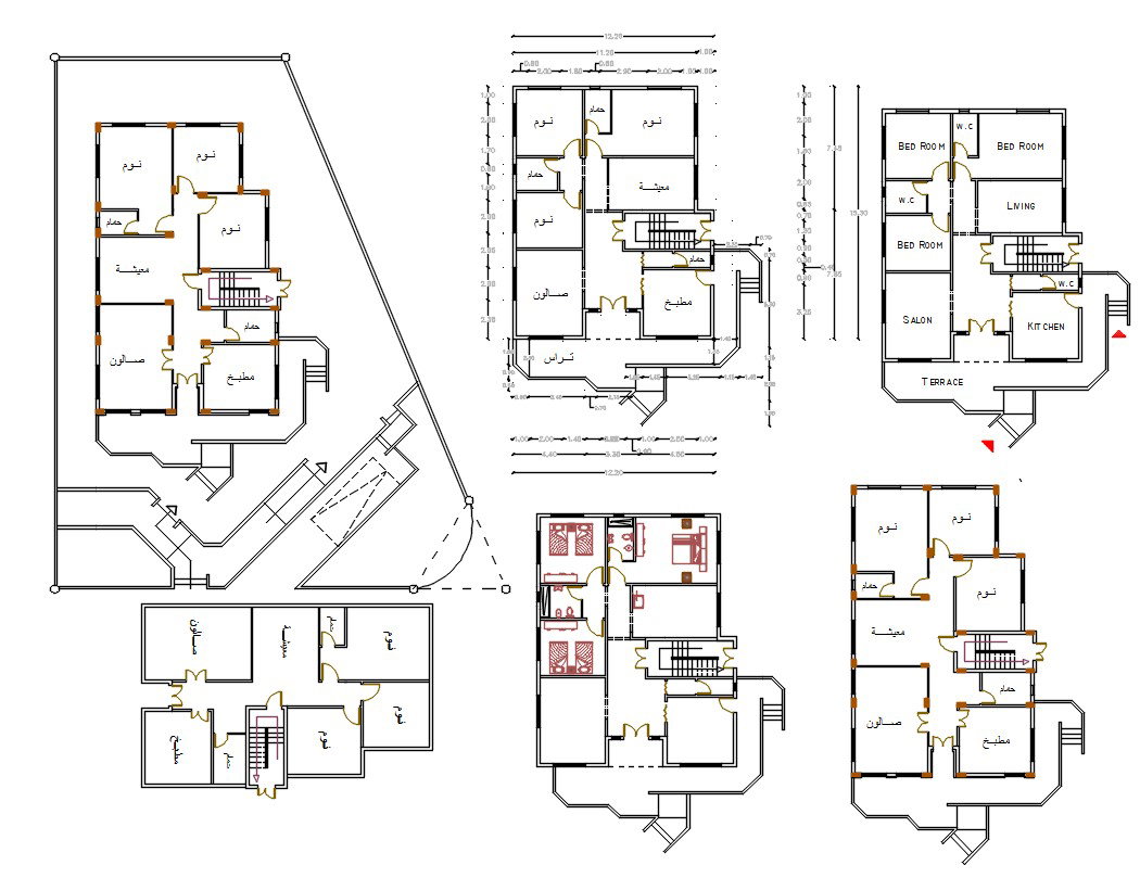 3 Bedroom House Plan With Plot Drawing