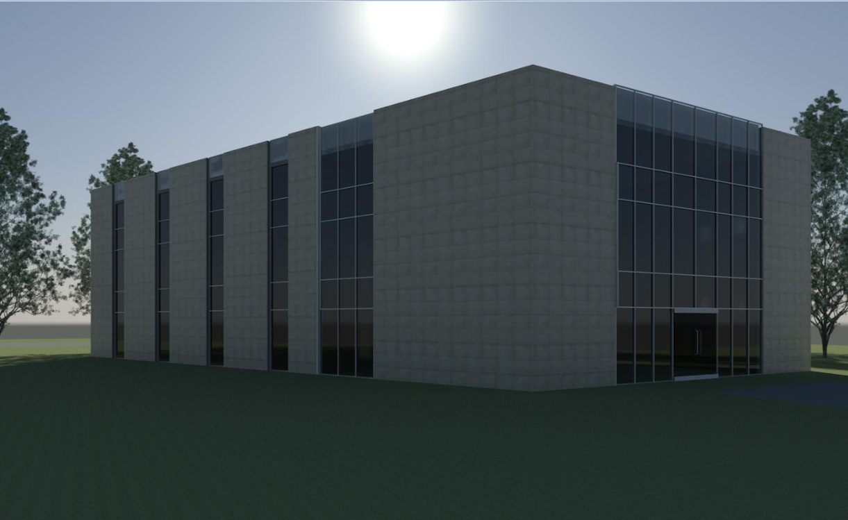 Complete 3D Commercial Building Elevation Plan in DWG Format File