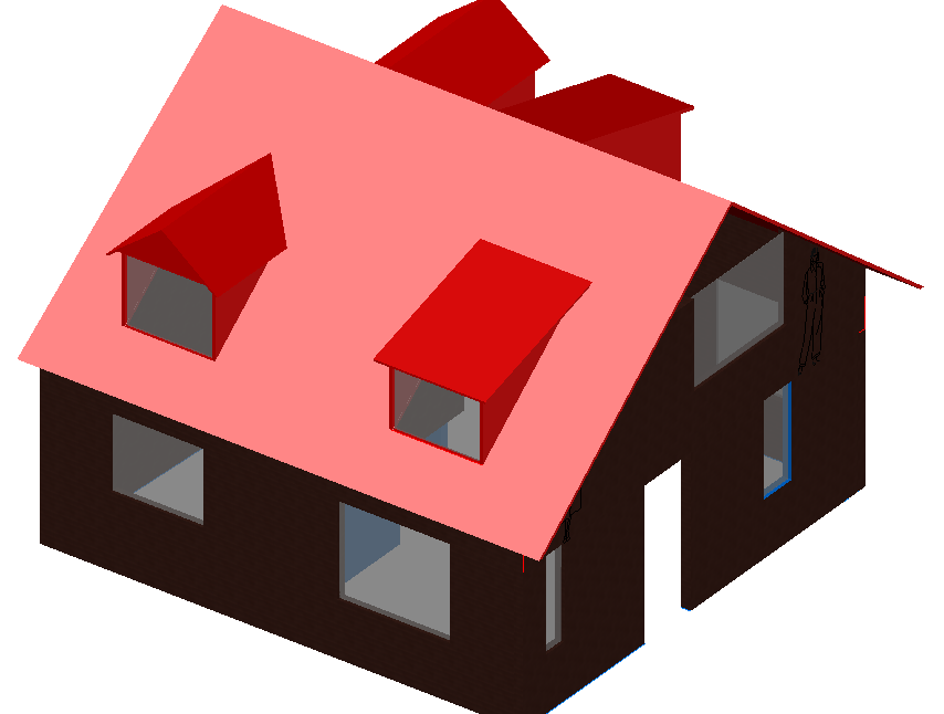3 D home plan detail