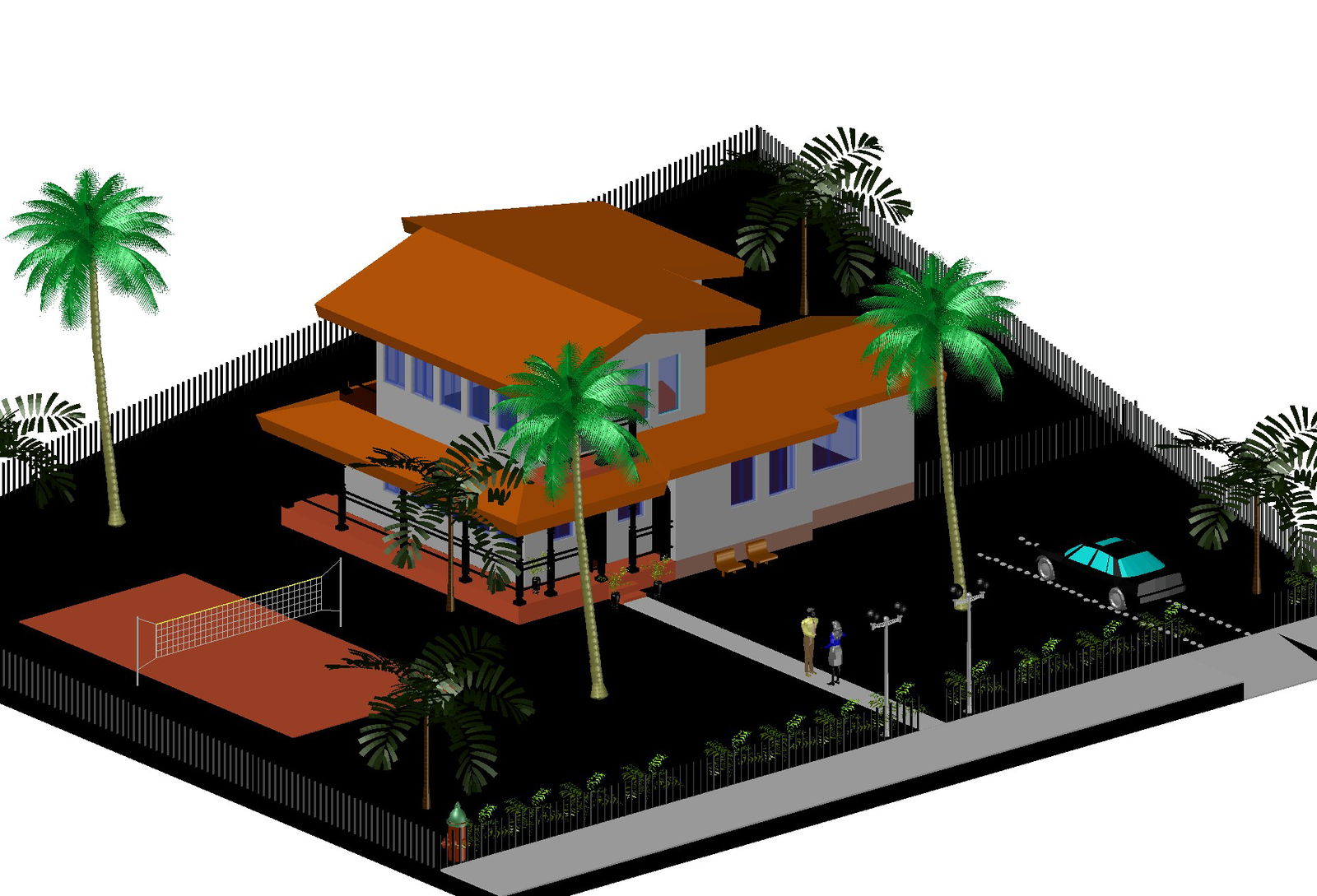 3 D house plan autocad file