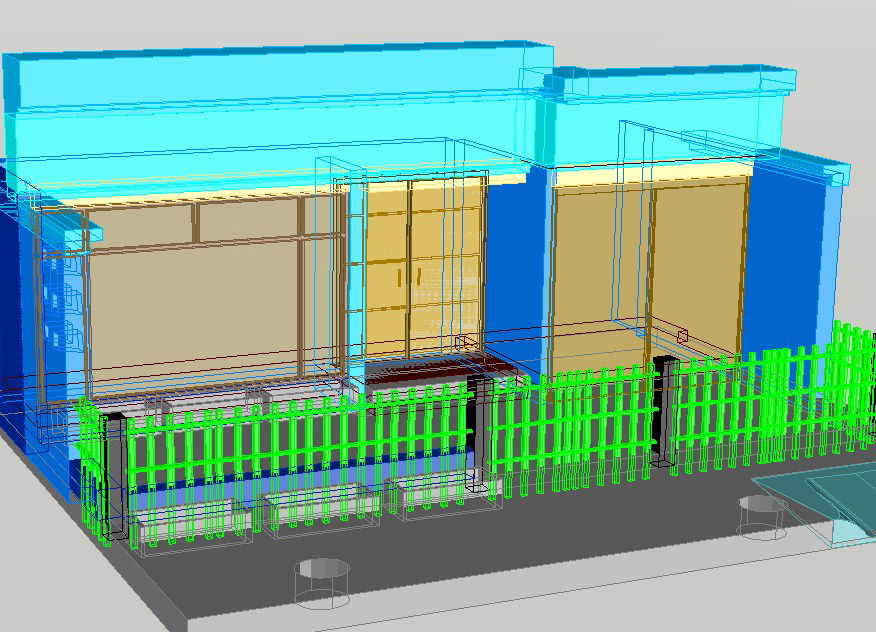 3 D house plan detail dwg file