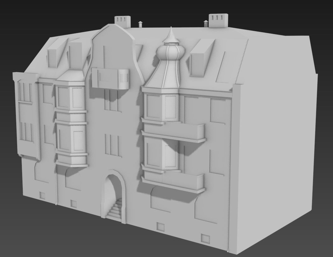 Explore 3 Story Building Elevation in Free 3D MAX File Format