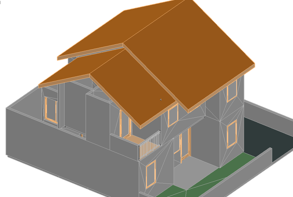 3 d house 2 floor detail