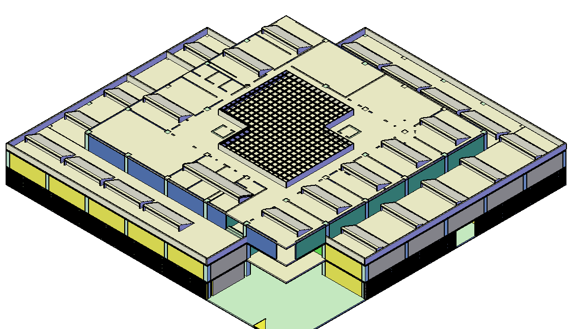 3d Industrial Building Plan In DWG File