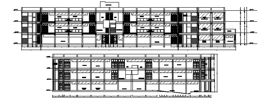 3 storey office building design in autocad 
