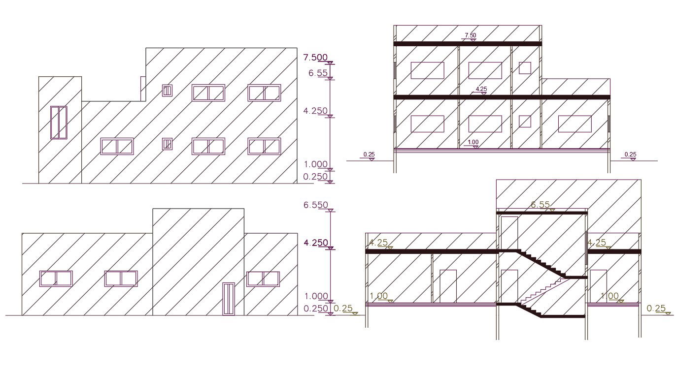 300 Sq Yards Family House Building Design DWG File